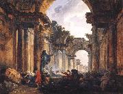 Imaginary View of the Grande Galerie in the Louvre in Ruins AG ROBERT, Hubert